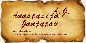 Anastasija Janjatov vizit kartica